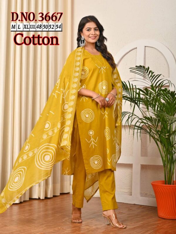 Naisha K 150 Vol 3 Cotton Readymade Plus Size Wholesale Catalog Collection Exporter