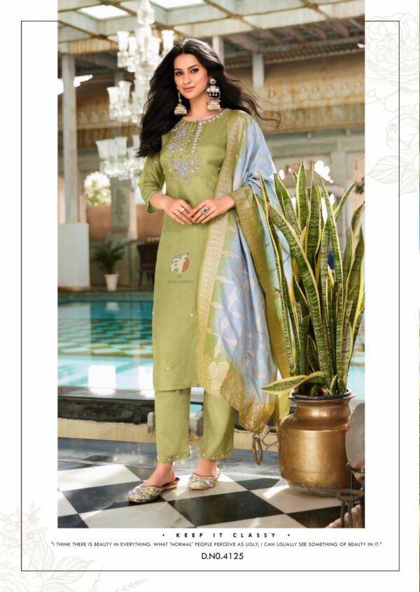 Af Jhalak Dola Silk Kurti Bottom With Dupatta Wholesale Catalog Collection Supplier - Image 6