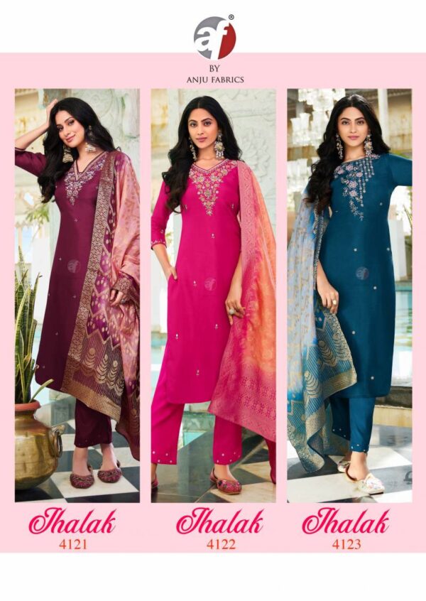 Af Jhalak Dola Silk Kurti Bottom With Dupatta Wholesale Catalog Collection Supplier - Image 8