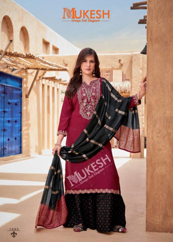 Mukesh Rang Rasiya Rayon Embroidered Readymade Wholesale Catalog Collection Supplier - Image 6