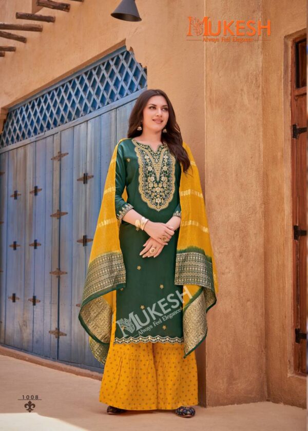 Mukesh Rang Rasiya Rayon Embroidered Readymade Wholesale Catalog Collection Supplier - Image 10