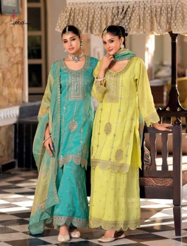 Eba Diya Shimmer Embroidered Ready Made Suits Wholesale Catalog Collection Exporter