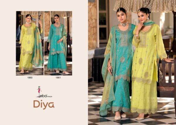 Eba Diya Shimmer Embroidered Ready Made Suits Wholesale Catalog Collection Exporter - Image 4