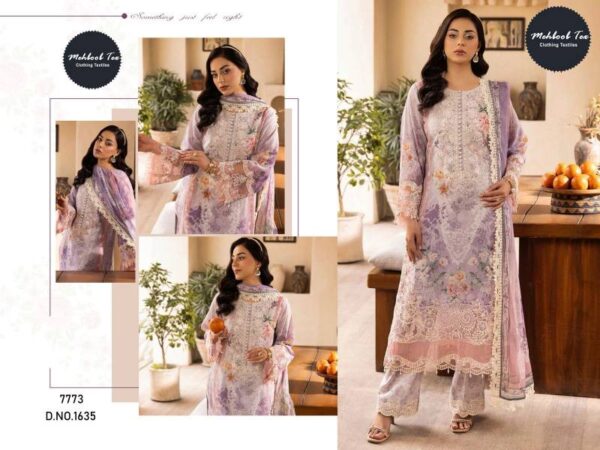 Mehboob Tex Adan Libas Vol 2 Chiffon Dupatta Pakistani Salwar Suits Wholesale Catalog Collection - Image 2