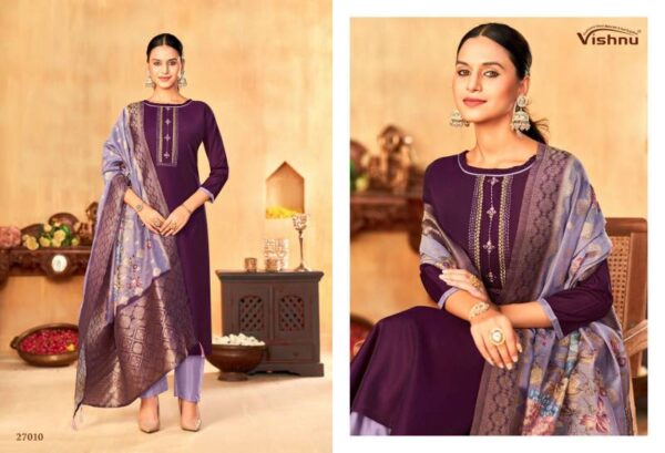 Vishnu Vyomika Gadwal Silk Fancy Dress Material Wholesale Catalog Collection Supplier - Image 2
