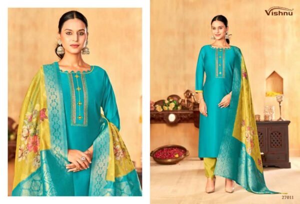 Vishnu Vyomika Gadwal Silk Fancy Dress Material Wholesale Catalog Collection Supplier - Image 3