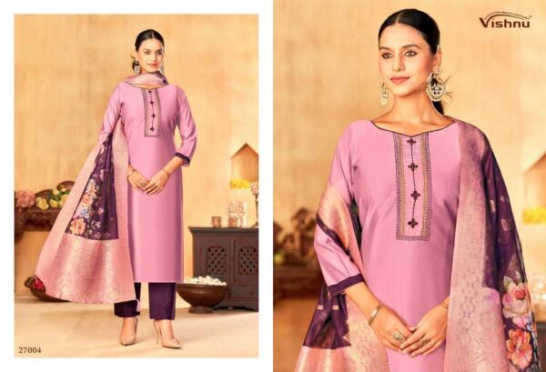 Vishnu Vyomika Gadwal Silk Fancy Dress Material Wholesale Catalog Collection Supplier - Image 9