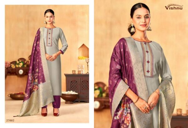 Vishnu Vyomika Gadwal Silk Fancy Dress Material Wholesale Catalog Collection Supplier - Image 10