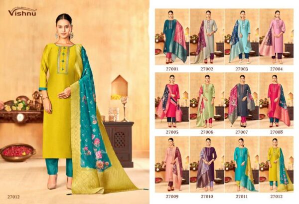 Vishnu Vyomika Gadwal Silk Fancy Dress Material Wholesale Catalog Collection Supplier - Image 11