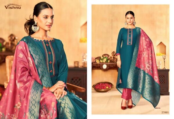 Vishnu Vyomika Gadwal Silk Fancy Dress Material Wholesale Catalog Collection Supplier - Image 13
