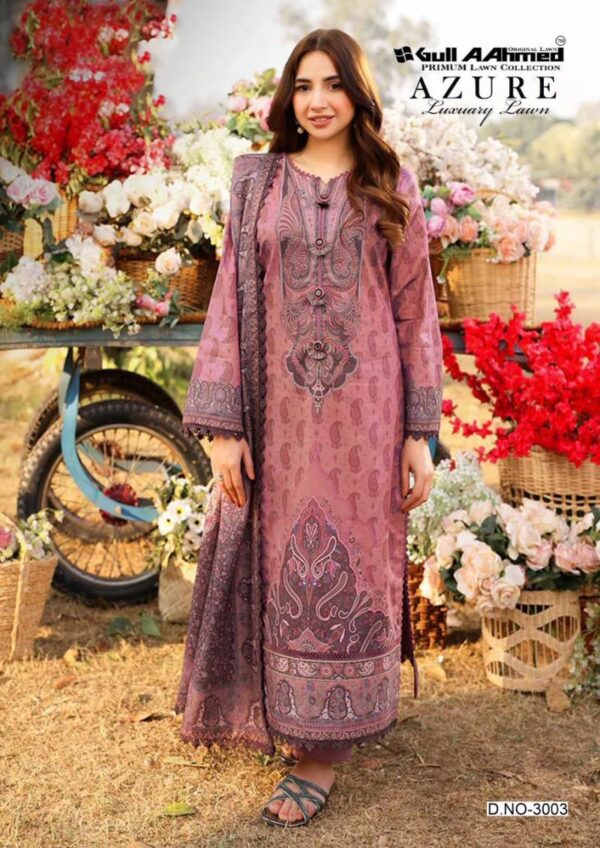 Gull A Ahmed Azure Vol 3 Lawn Printed Dress Material Wholesale Catalog Collection Supplier - Image 4