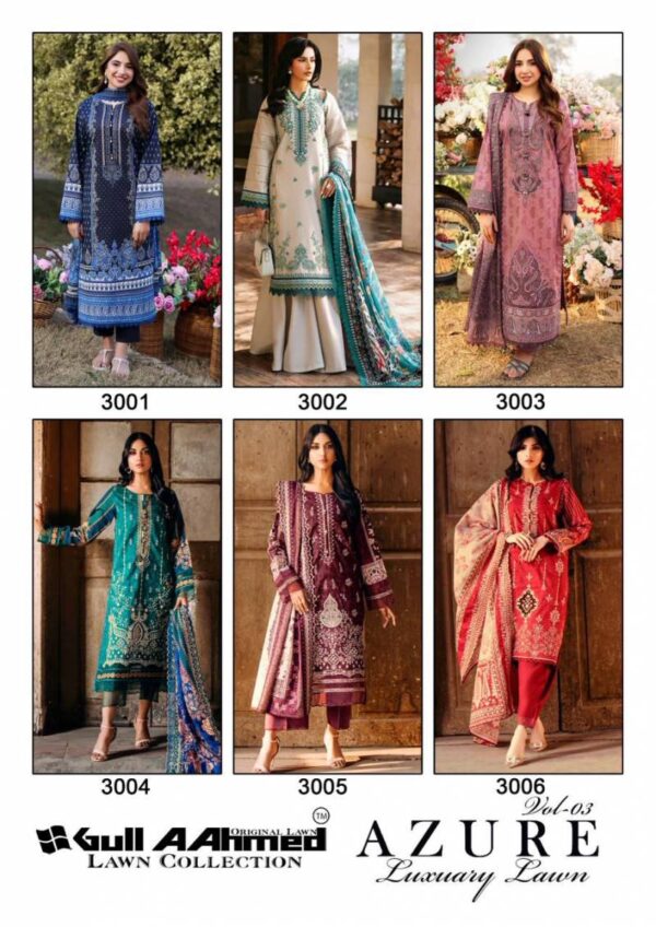 Gull A Ahmed Azure Vol 3 Lawn Printed Dress Material Wholesale Catalog Collection Supplier - Image 8