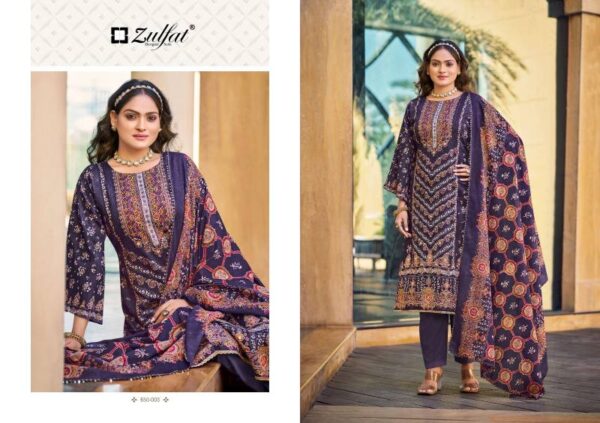 Zulfat Sangini Vol 7 Jam Cotton Fancy Dress Material Wholesale Catalog Collection Exporter - Image 3