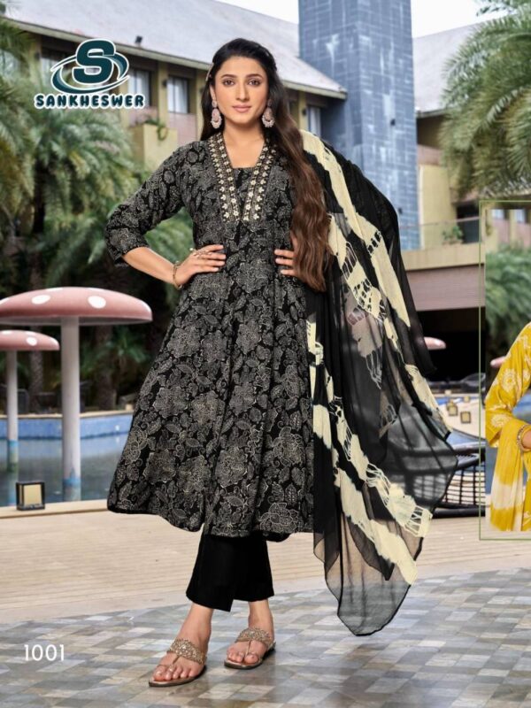 Sankheswer Affairs Vol 1 Rayon Printed Kurti Bottom With Dupatta Wholesale Catalog Collection Supplier - Image 8