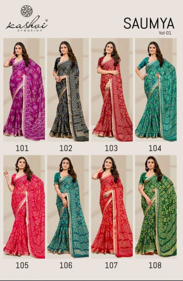 Kashvi Saumya Vol 1 Dull Moss Viscose Printed Saree Wholesale Catalog Collection Supplier - Image 10
