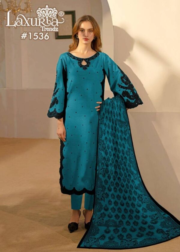 Laxuria Trendz 1536 Georgette Tunic Ready Made Suit Wholesale Catalog - Image 2