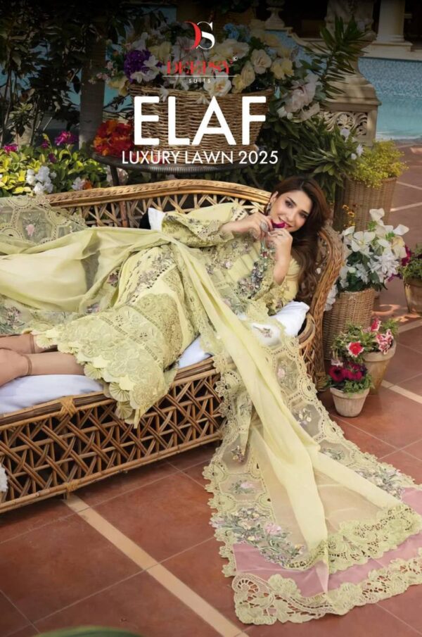 Deepsy Elaf Luxury Lawn 2025 Cotton Pakistani Salwar Suits Wholesale Catalog Collection Supplier