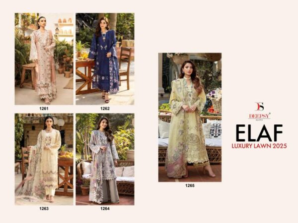 Deepsy Elaf Luxury Lawn 2025 Cotton Pakistani Salwar Suits Wholesale Catalog Collection Supplier - Image 7