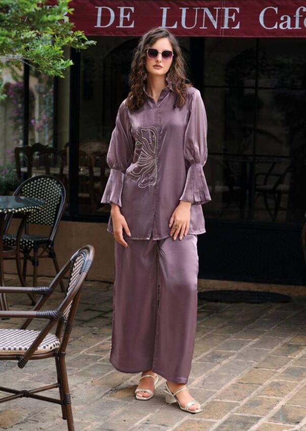Lady Leela Marbles 7 Viscose Silk Co Ord Set Wholesale Catalog Collection Supplier - Image 2