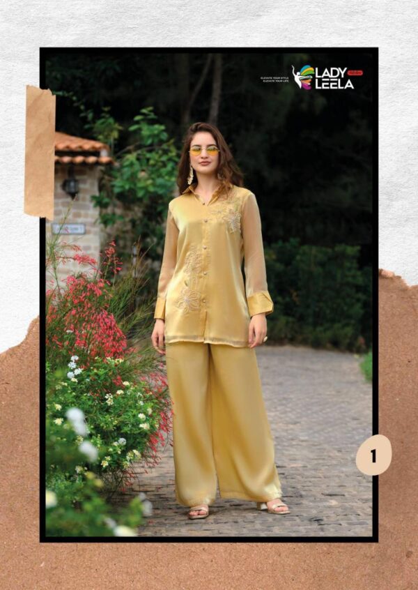 Lady Leela Marbles 7 Viscose Silk Co Ord Set Wholesale Catalog Collection Supplier - Image 3