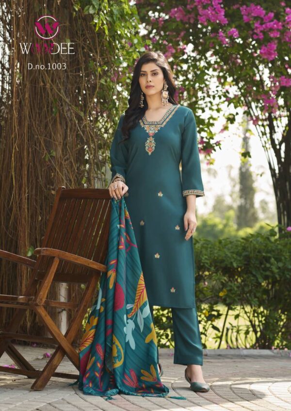 Woodee Miralee Viscose Roman Readymade Suit Wholesale Catalog Collection Supplier - Image 7