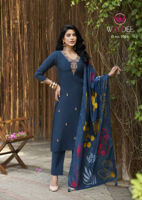 Woodee Miralee Viscose Roman Readymade Suit Wholesale Catalog Collection Supplier - Image 3