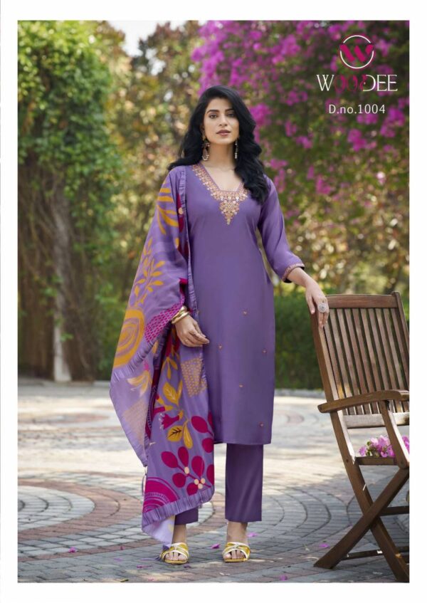 Woodee Miralee Viscose Roman Readymade Suit Wholesale Catalog Collection Supplier - Image 4