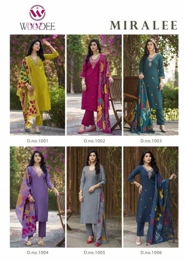 Woodee Miralee Viscose Roman Readymade Suit Wholesale Catalog Collection Supplier - Image 9