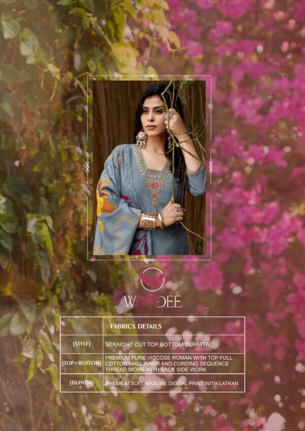 Woodee Miralee Viscose Roman Readymade Suit Wholesale Catalog Collection Supplier - Image 5