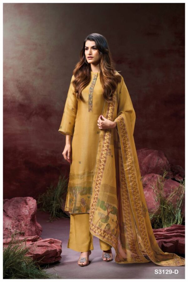 Ganga Aynslie Bemberg Gadwal Silk Printed Salwar Kameez Wholesale Catalog Collection Supplier - Image 4