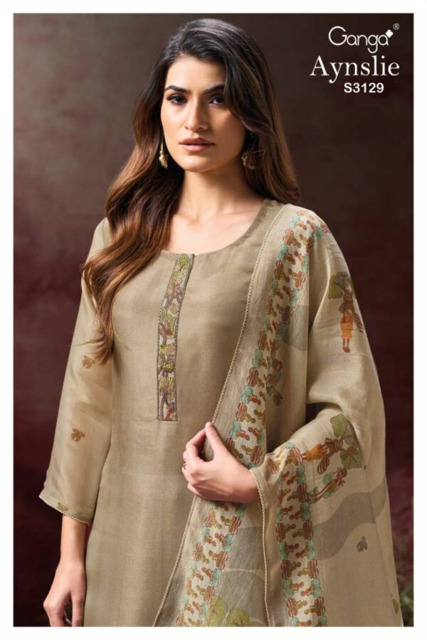 Ganga Aynslie Bemberg Gadwal Silk Printed Salwar Kameez Wholesale Catalog Collection Supplier