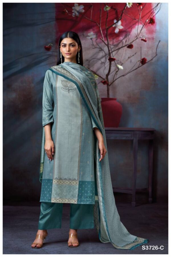 Ganga Raelene Cotton Satin Printed Salwar Kameez Wholesale Catalog Collection - Image 5