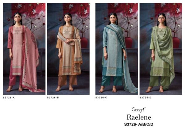 Ganga Raelene Cotton Satin Printed Salwar Kameez Wholesale Catalog Collection - Image 7