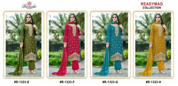 Ramsha R 1323 E To H Ready Made Salwar Suits Wholesale Catalog Collection Supplier - Image 6