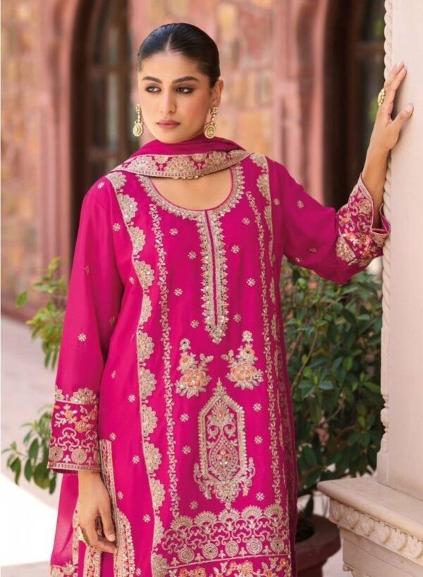 Your Choice Farsi Gold 1 Chinon Designer Salwar Kameez Wholesale Catalog Collection Supplier
