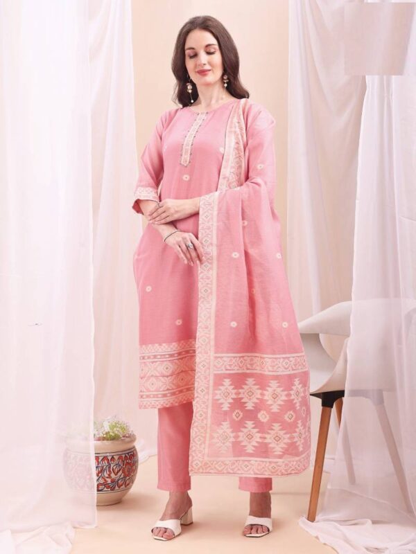 Mc 2752 Mull Chanderi Jacquard Readymade Wholesale Catalog Collection Supplier - Image 5
