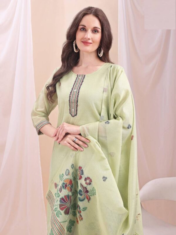 Mc 2651 Mull Chanderi Jacquard Readymade Wholesale Catalog Collection Supplier - Image 6