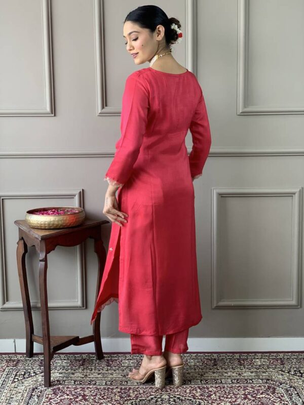 Sku 1544 Gajri Viscose Kurti Bottom With Dupatta Wholesale Catalog Collection Supplier - Image 3