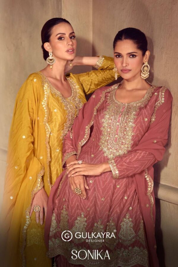 Gulkayra Sonika Chinon Digital Printed Salwar Kameez Wholesale Catalog Collection Supplier