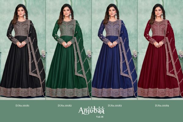 Anjubaa Vol 18 Designer Art Silk Salwar Kameez Catalog Wholesale Collection Exporter - Image 18