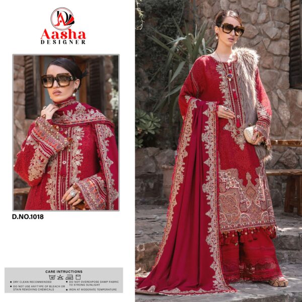 Aasha Designer Maria B lawn Cotton Embroidered Pakistani Suits Catalog Wholesale Collection Exporter - Image 3