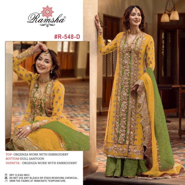 Ramsha R 548 D Ready Made Pakistani Salwar Suits Wholesale Collection Supplier - Image 2