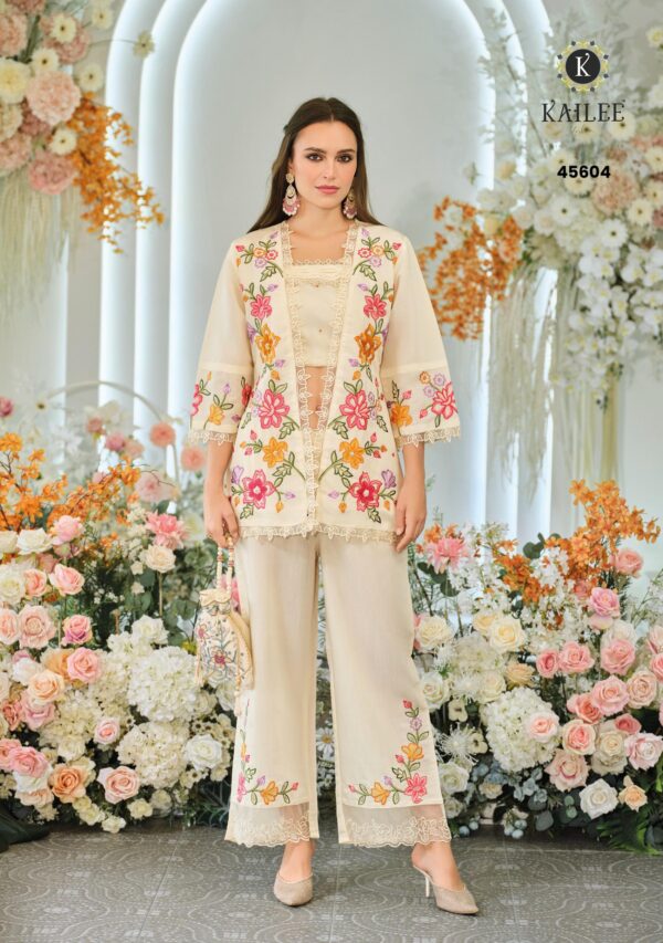 Kailee Bloom 2 Viscose Organza Fancy Indo Western Catalog Wholesale Collection Exporter - Image 2