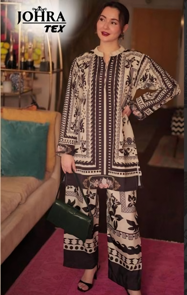 Johra Tex 180 Silk Printed Readymade Pakistani Suit Wholesale Catalog Collection Exporter