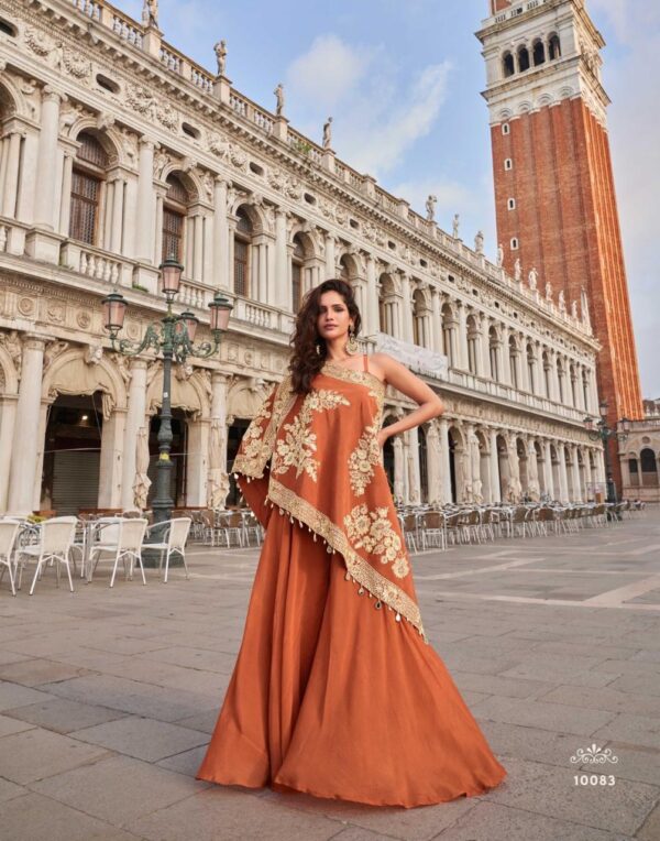 Sayuri Crown Designer Crepe Embroidered Indo Western Wholesale Catalog Collection Supplier - Image 3